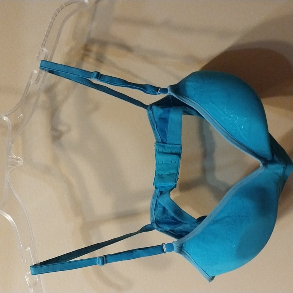 Blue Bra. No underwire.